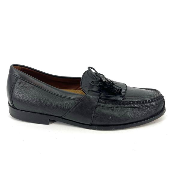 Johnston & Murphy Men\'s 9.5 Black Leather Tassel Dress‎ Loafer main image 6
